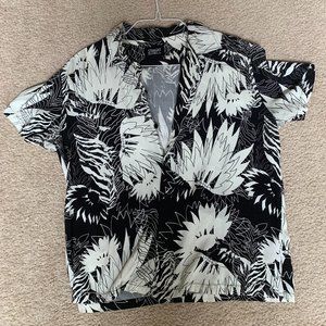 Straight To Hell L Short-Sleeve Button Down "Jungle Rock"